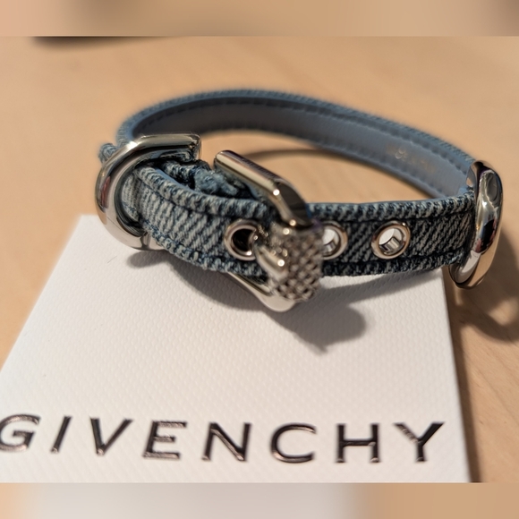Givenchy Blue Pet Collar with Silver Details